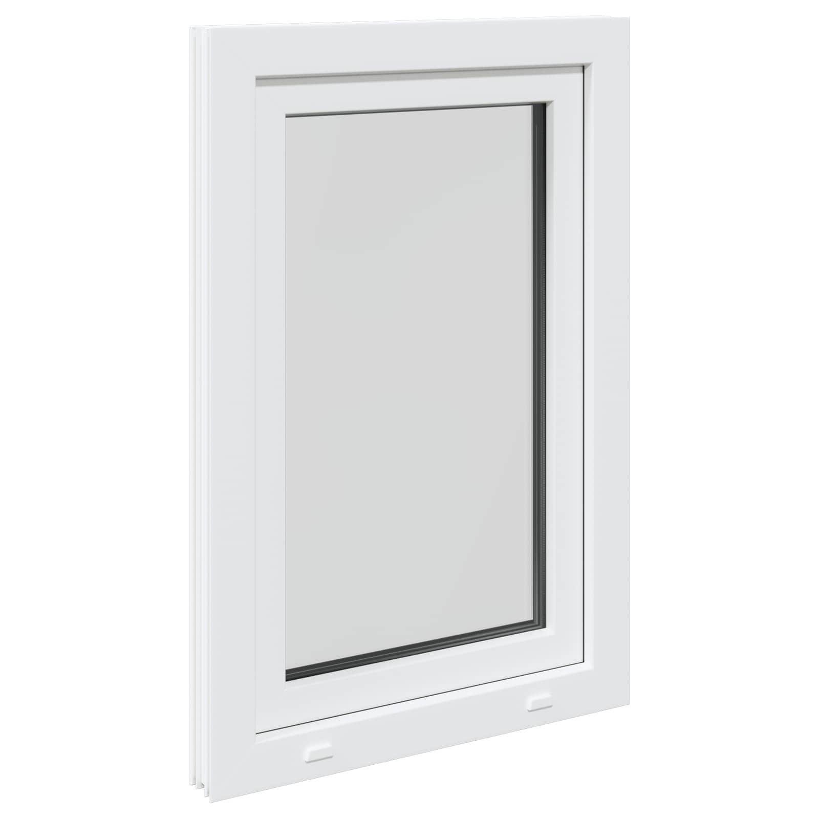 Kellerfenster RISOR 50 x 50 cm PVC und Glas Weiß