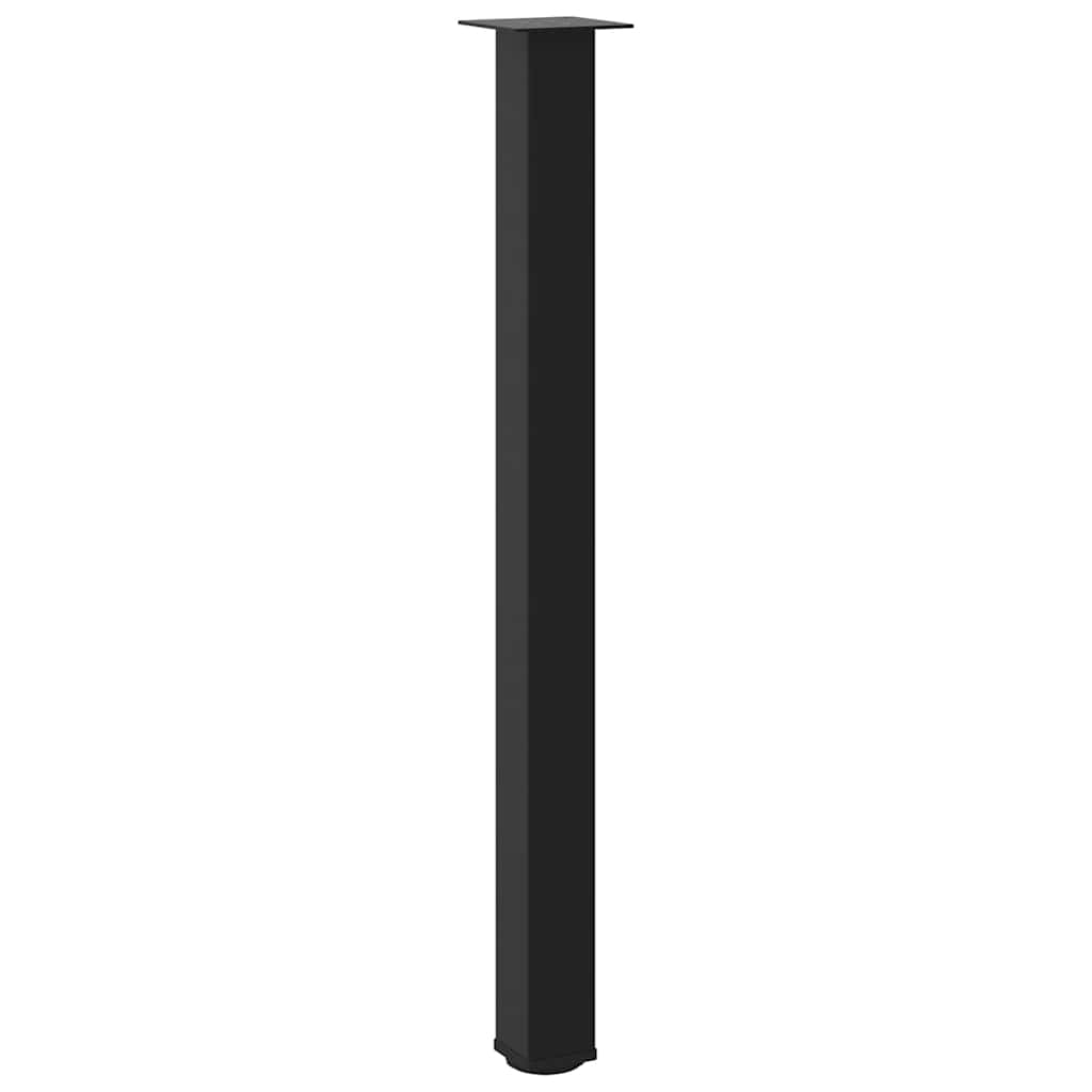 Bartischbeine 4 Stk. Schwarz 100-102 cm Stahl