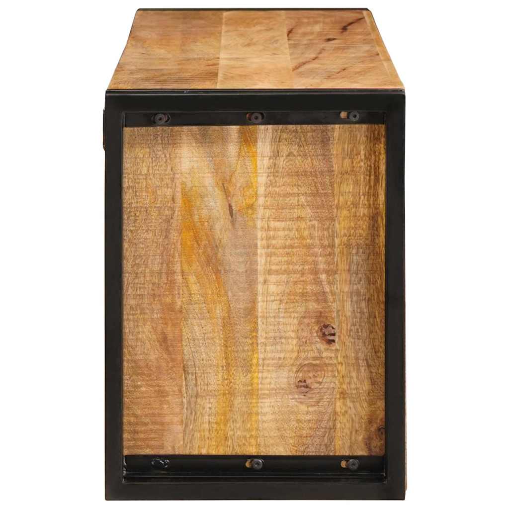 Weinregal Braun 60 x 45 x 33 cm Massives grobes Mangoholz