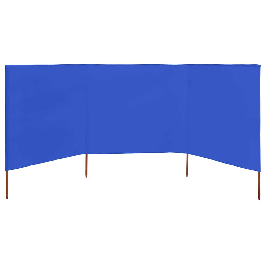 3-teiliges Windschutzgewebe 400 x 120 cm Weiß