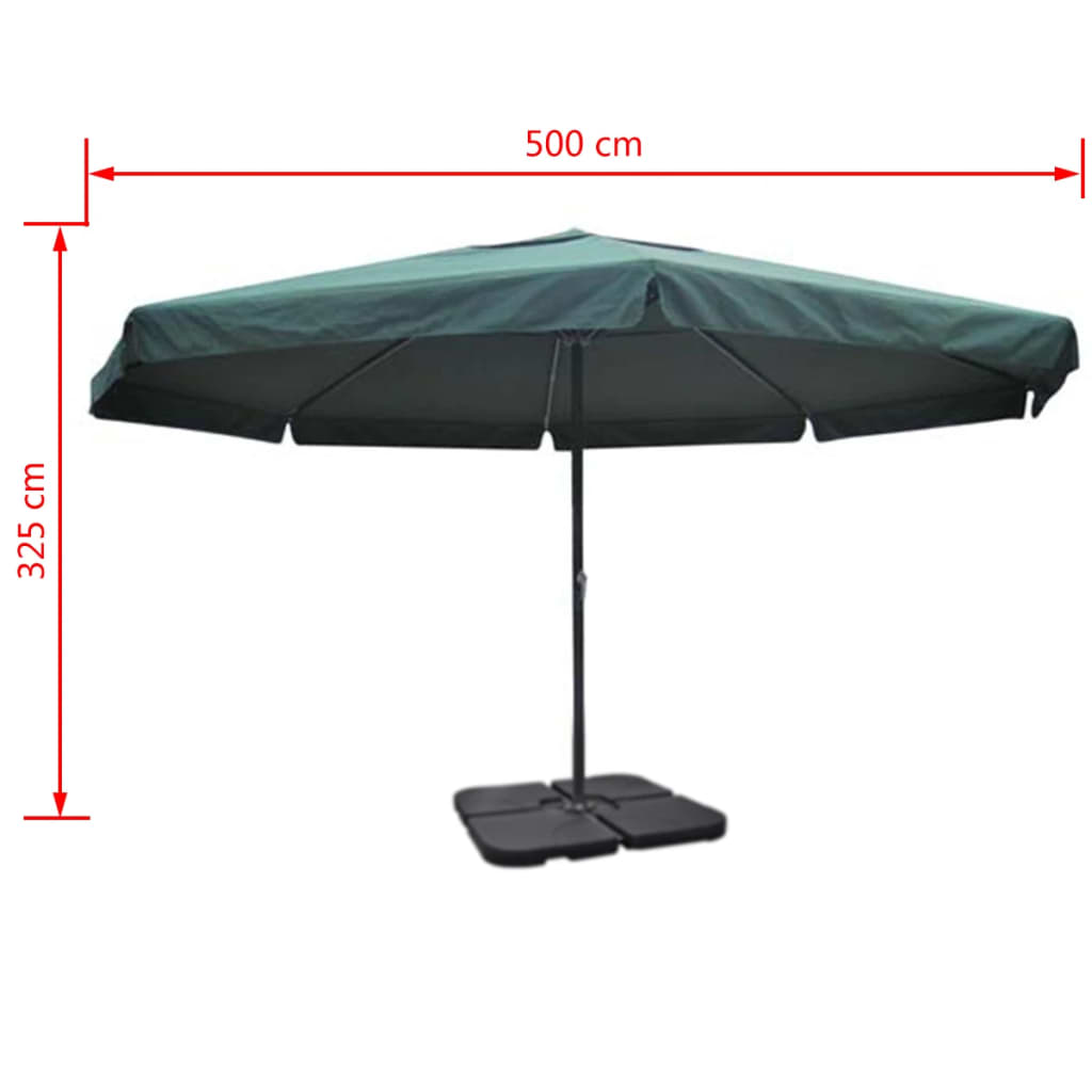 Sonnenschirm Aluminium Tragbarer Sonnenschirmständer Weiß