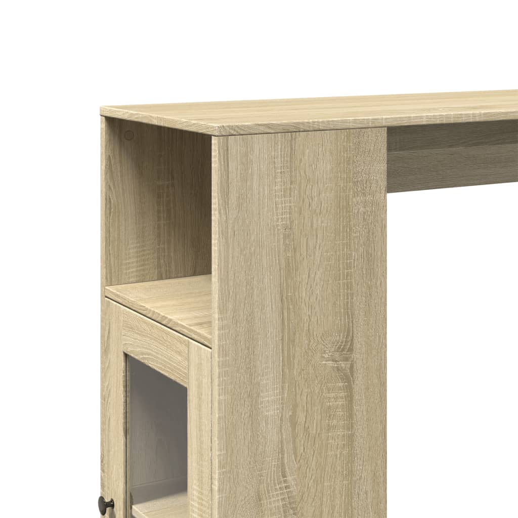 Bartisch Schwarz Eichen-Optik 101 x 40 x 103,5 cm Holzwerkstoff