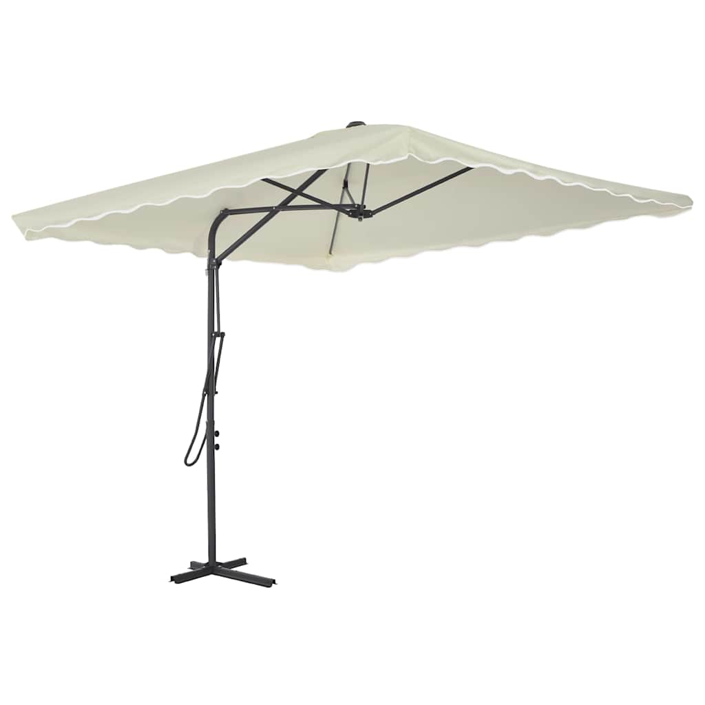 Sonnenschirm mit Stahl-Mast 250x250x230 cm Bordeauxrot