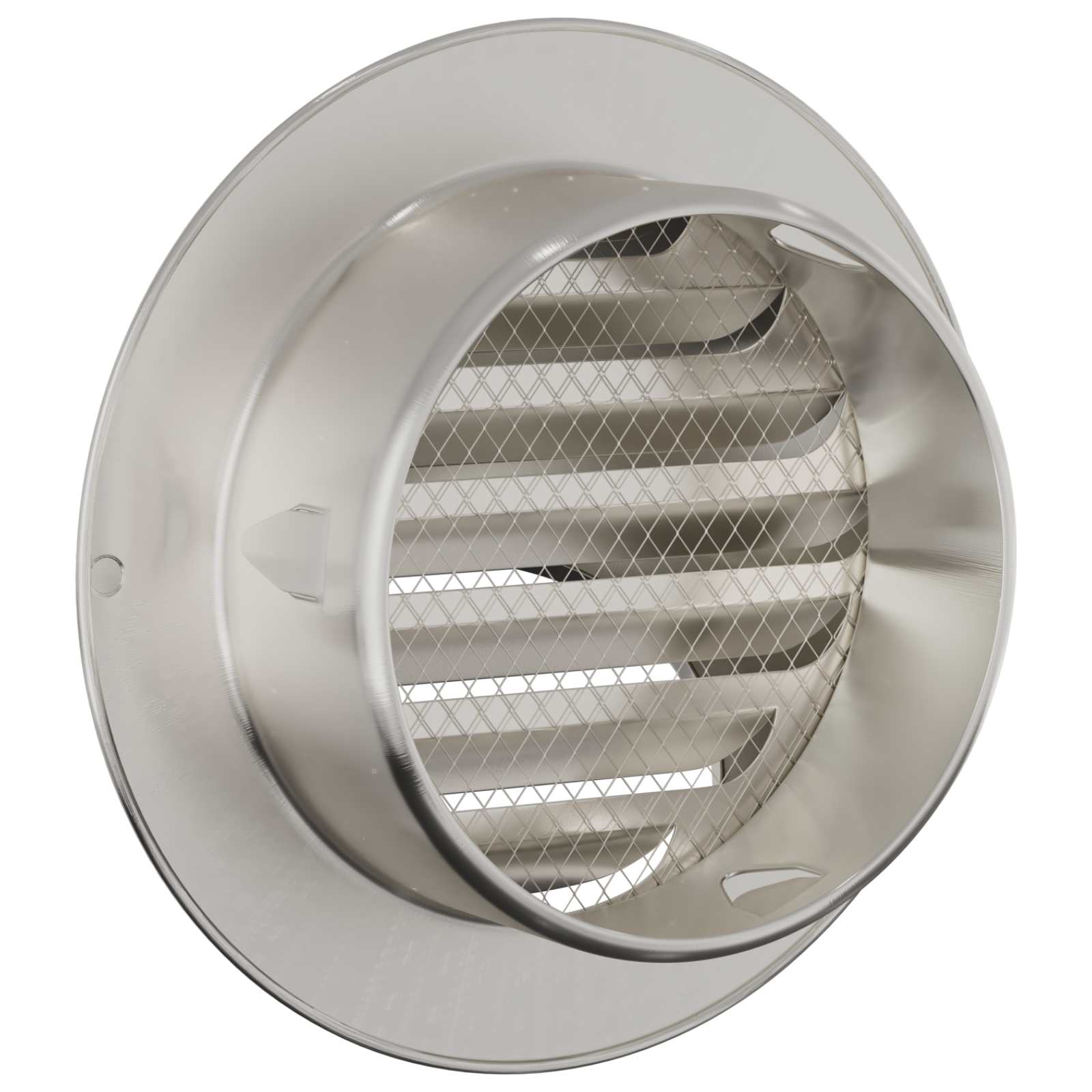 Lüftungsgitter 2 pcs Silber 80 mm Edelstahl