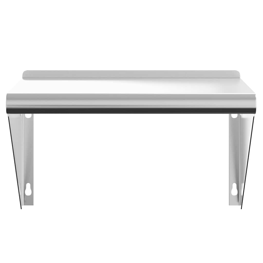 Wandregal 100x45x31 cm Silbern Edelstahl