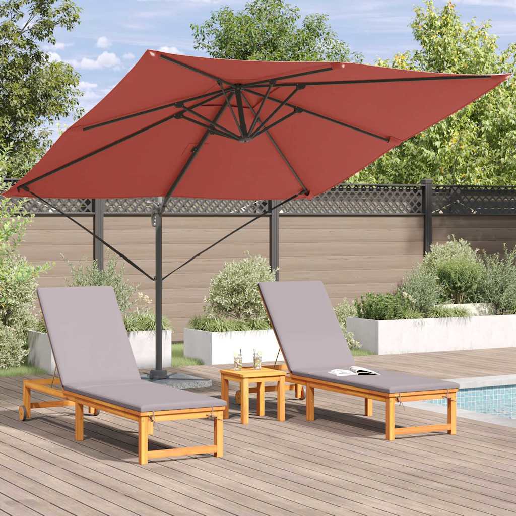 Roma Parasol Beige 286 x 284 x 265 cm Aluminium und Polyester