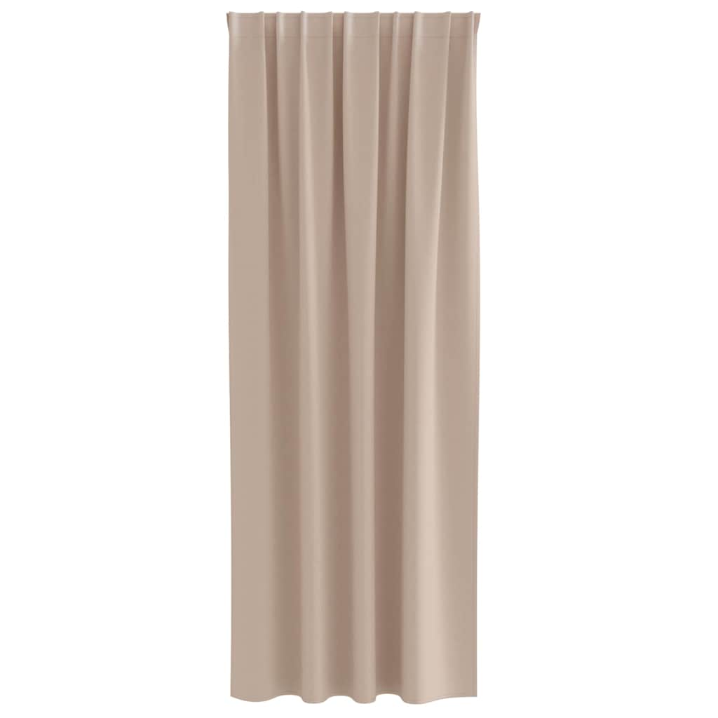 Verdunkelungs-Vorhänge mit Ringen 2 pcs Beige 140 x 140 cm