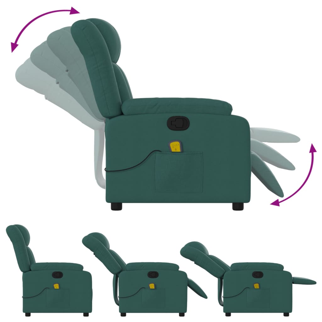 Massage-Relaxsessel, hellgrauer Stoff