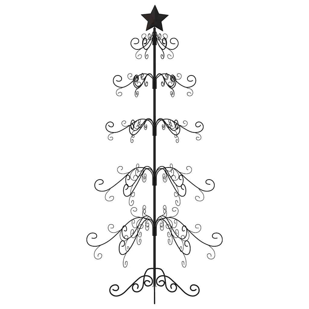 Metall-Weihnachtsbaum für Dekorationen Schwarz 90 cm