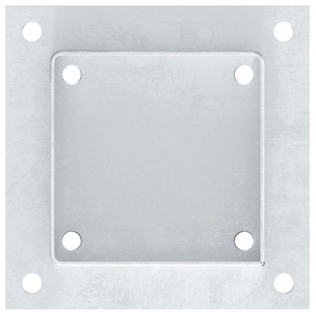 Pfostenträger Quadratisch 4Stk. Silber 46x46mm Verzinkter Stahl
