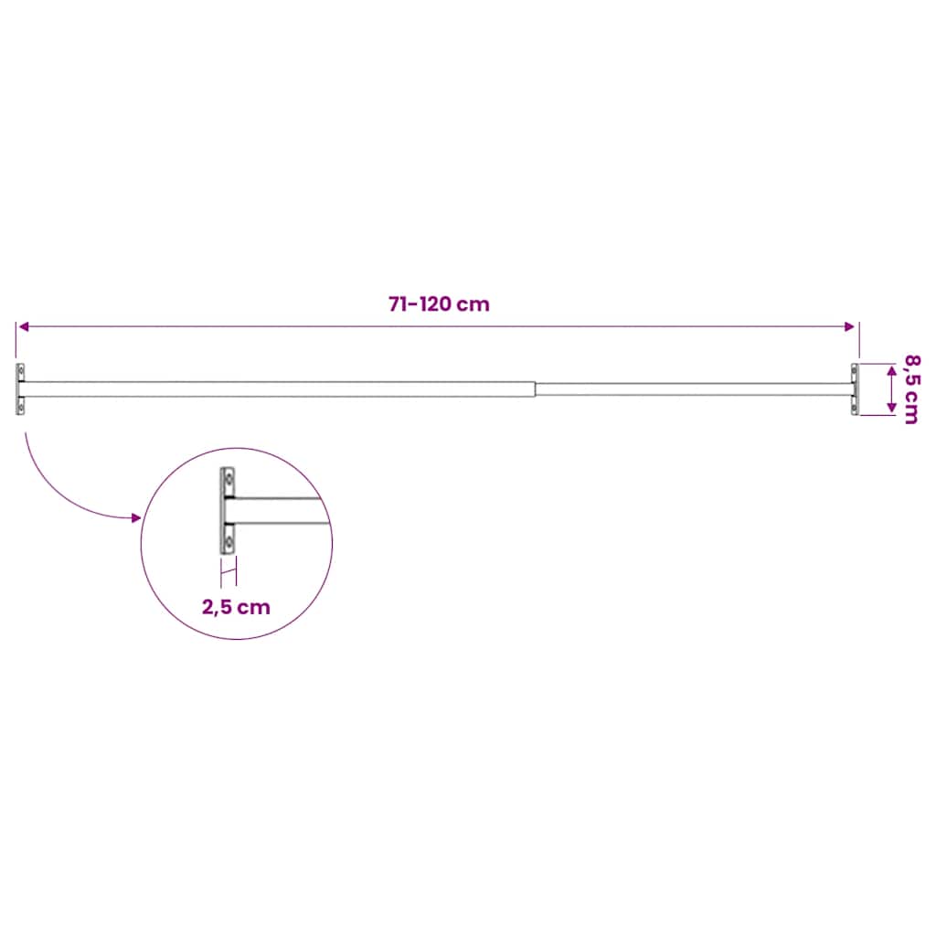 Verstellbarer Fenster-Sicherheitsbalken 6 pcs Silber Stahl