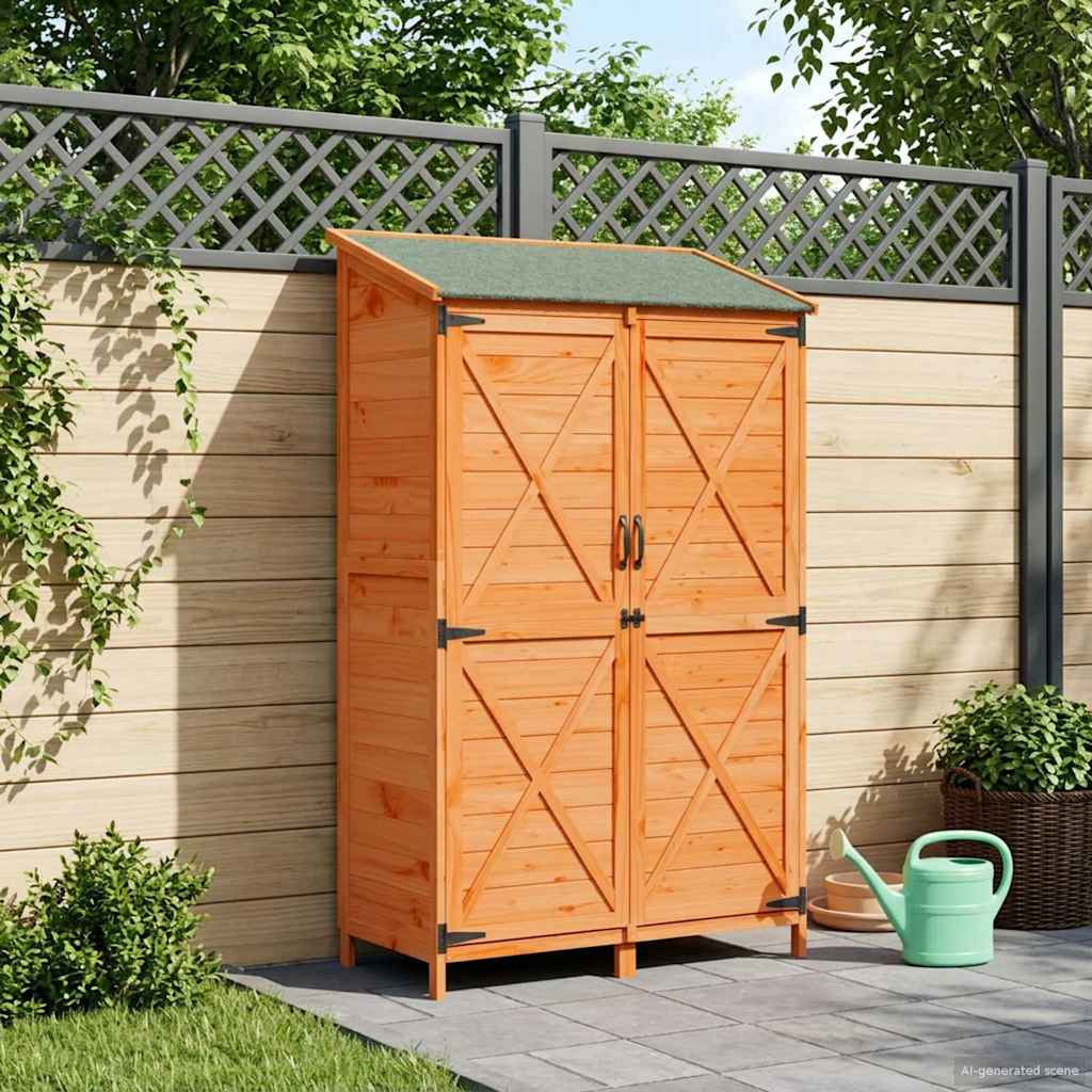 Gartenschuppen Natur 59,5 x 56 x 113,5 cm Massivholz aus Fichte