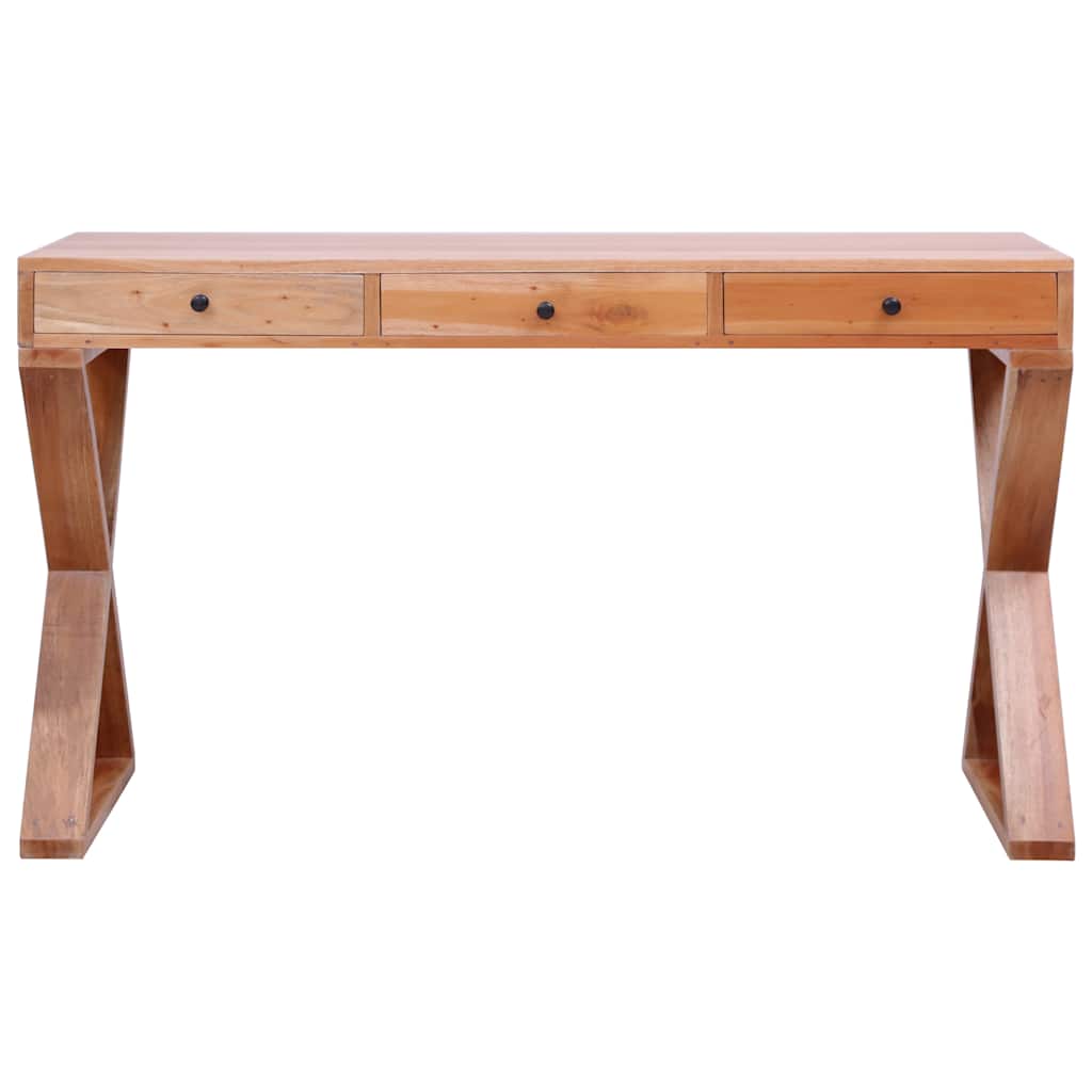 Computertisch Braun 115x47x77 cm Massivholz Mahagoni