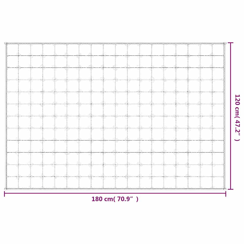 Gewichtsdecke Grau 122x183 cm 5 kg Stoff