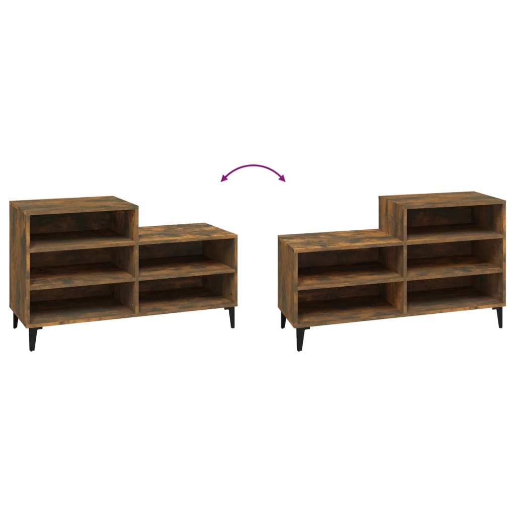 Schuhregal Weiß 102x36x60 cm Holzwerkstoff