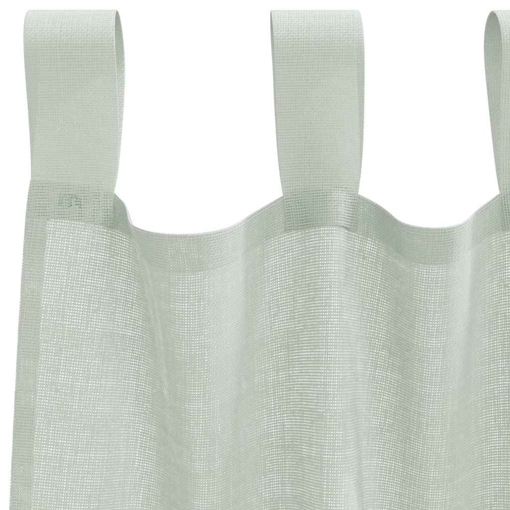 Voile Vorhänge mit Ösen 2 Stk. Apfelgrün 140x140 cm