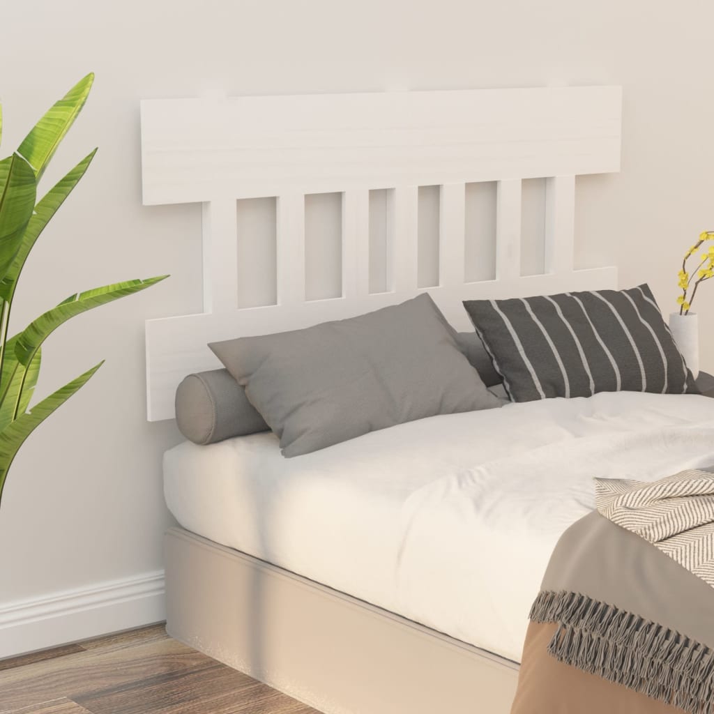 Bett-Kopfteil Schwarz 78,5x3x81 cm Massivholz Kiefer
