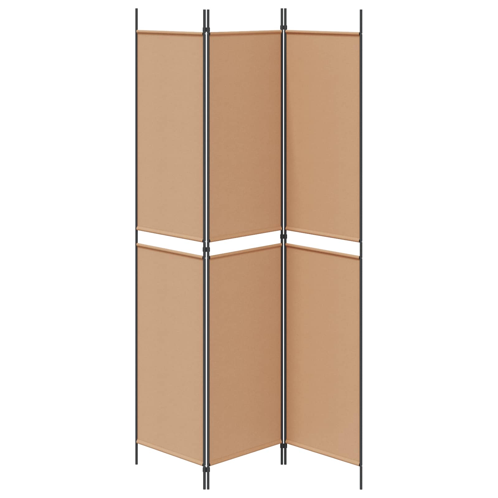 3-teiliger Raumteiler Beige 150 x 180 cm Stoff