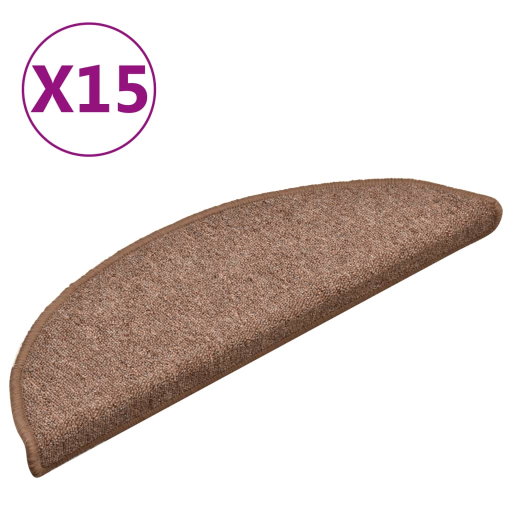 Stufenmatten 15 Stk. 56x17x3 cm Anthrazit Halbrund