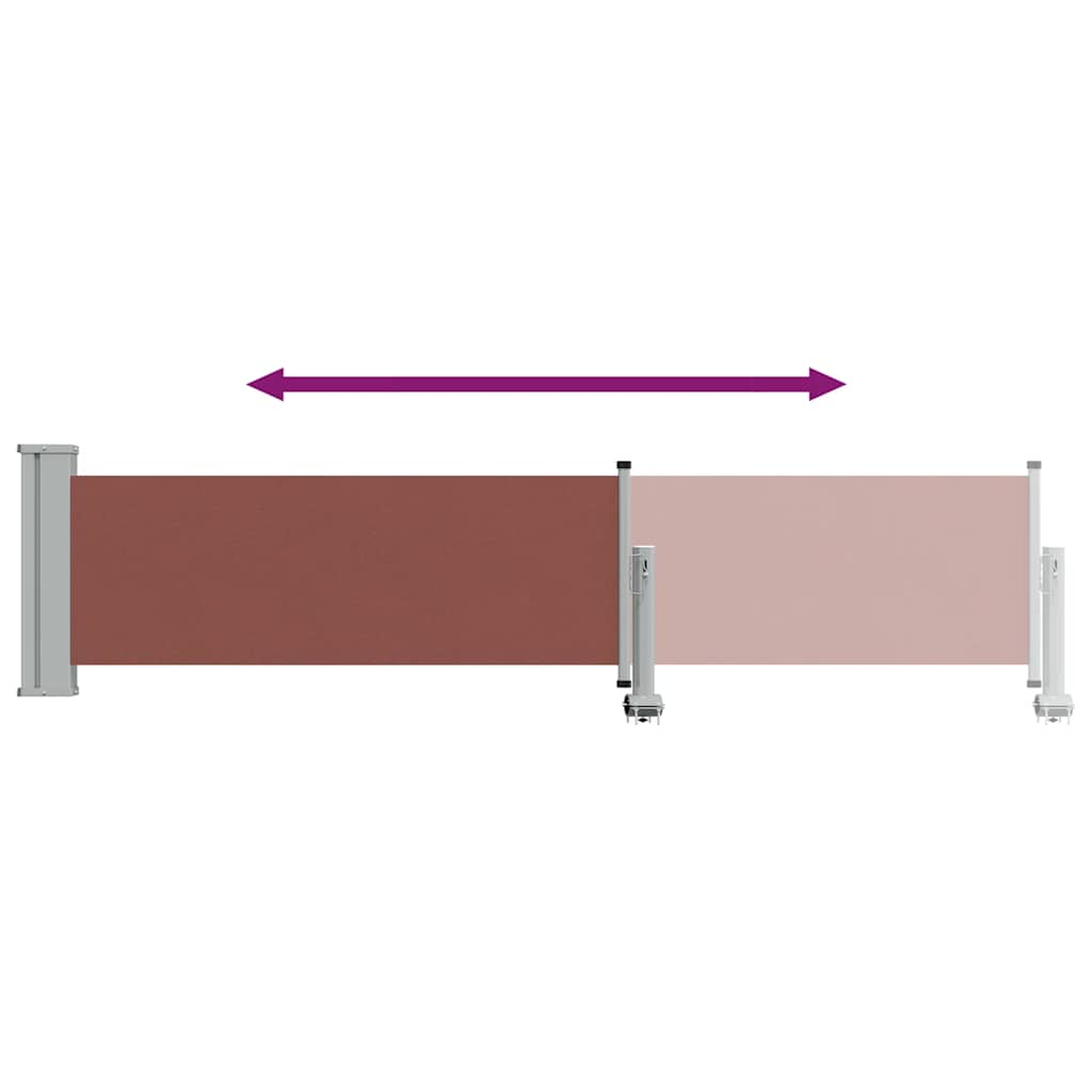 Seitenmarkise 60 x 300 cm 100% Polyester Eisen Stahl