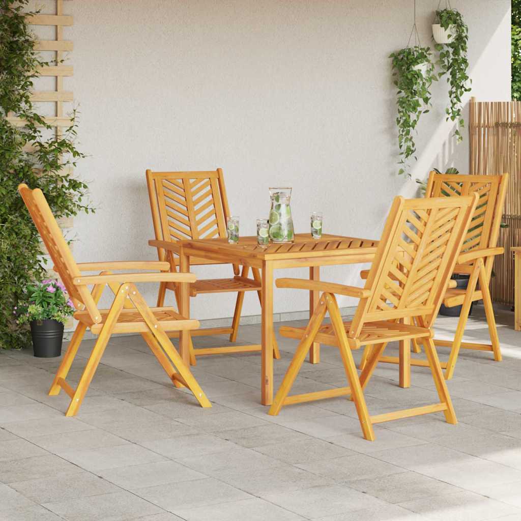 Garten Essgruppe 3 Stk. Braun Massivholz Akazie