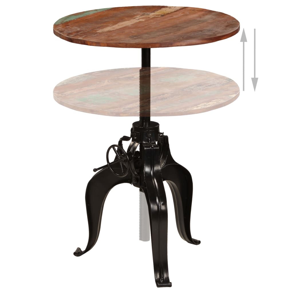 Bartisch Altholz Massiv 60x(76-110) cm