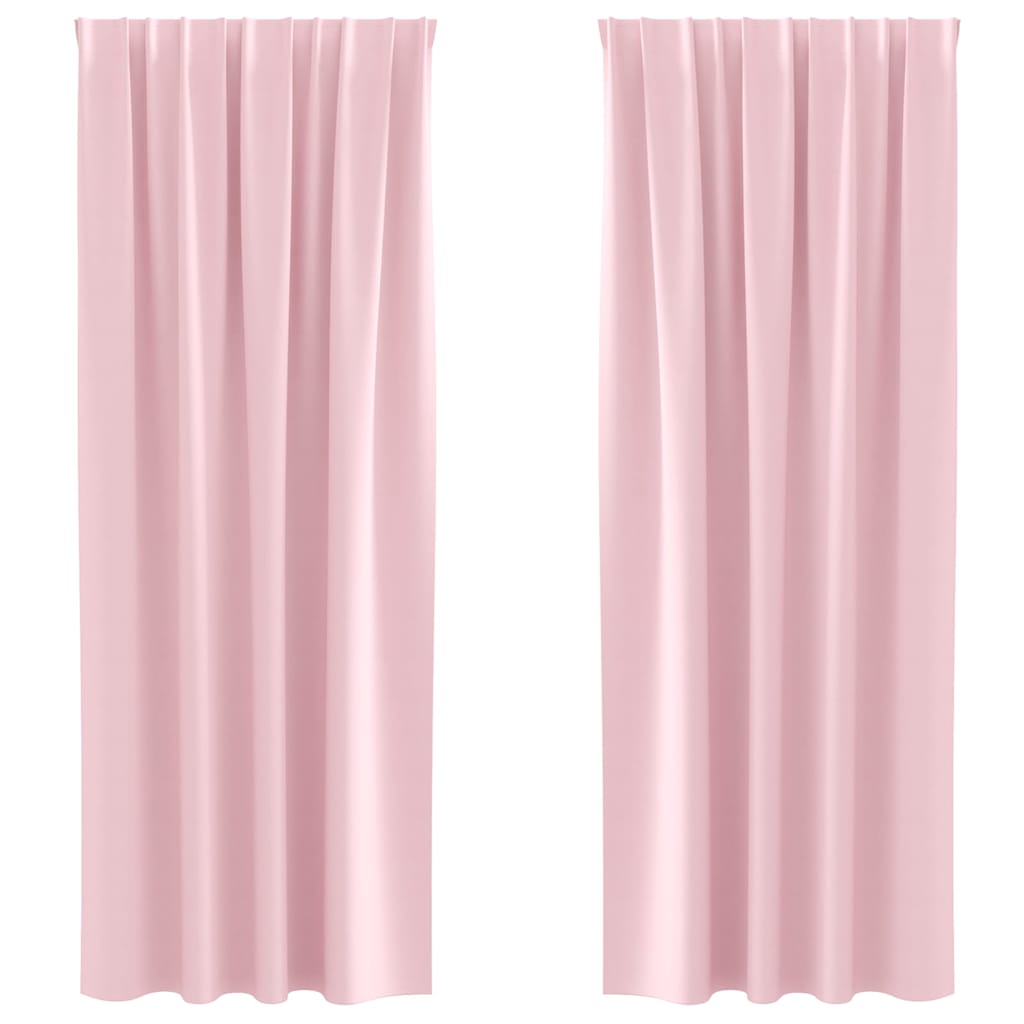 Verdunkelungs-Vorhänge mit Ringen 2 pcs Beige 140 x 140 cm