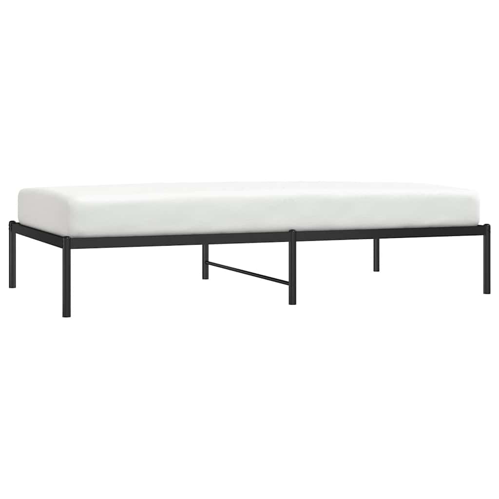 Bettgestell Metall Schwarz 75x190 cm
