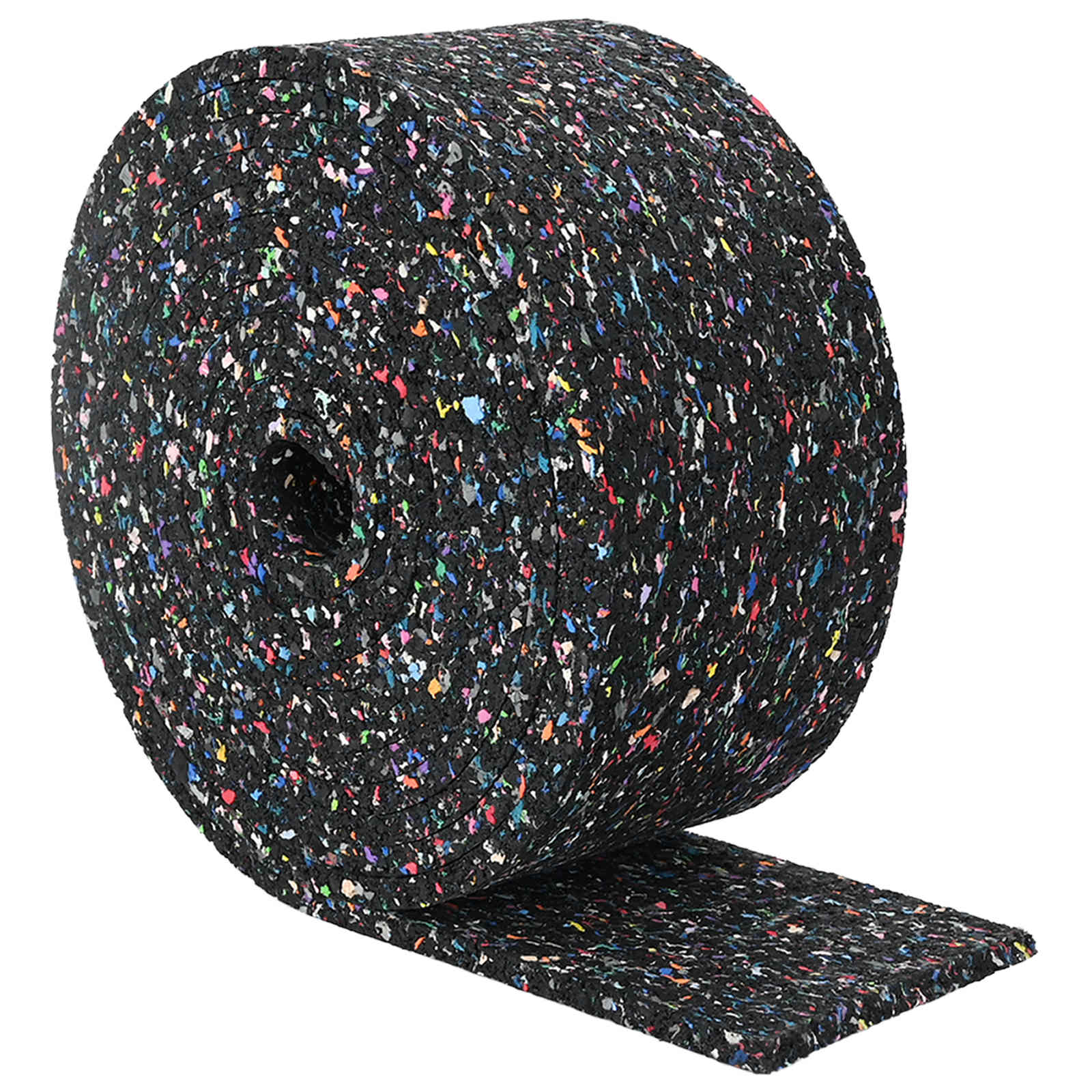 Gummi-Granulat-Rolle Schwarz 200 x 5 x 0,3 cm Gummi
