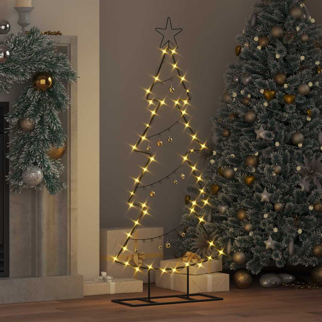 Metall Weihnachtsbaum mit Ständer Schwarz 60 cm Stahl