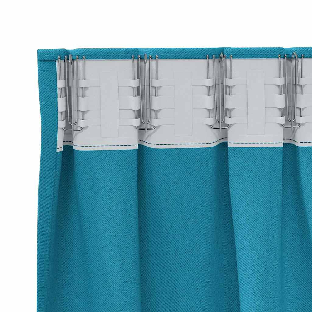 Verdunkelungs-Vorhänge mit Ringen 2 pcs Beige 140 x 140 cm