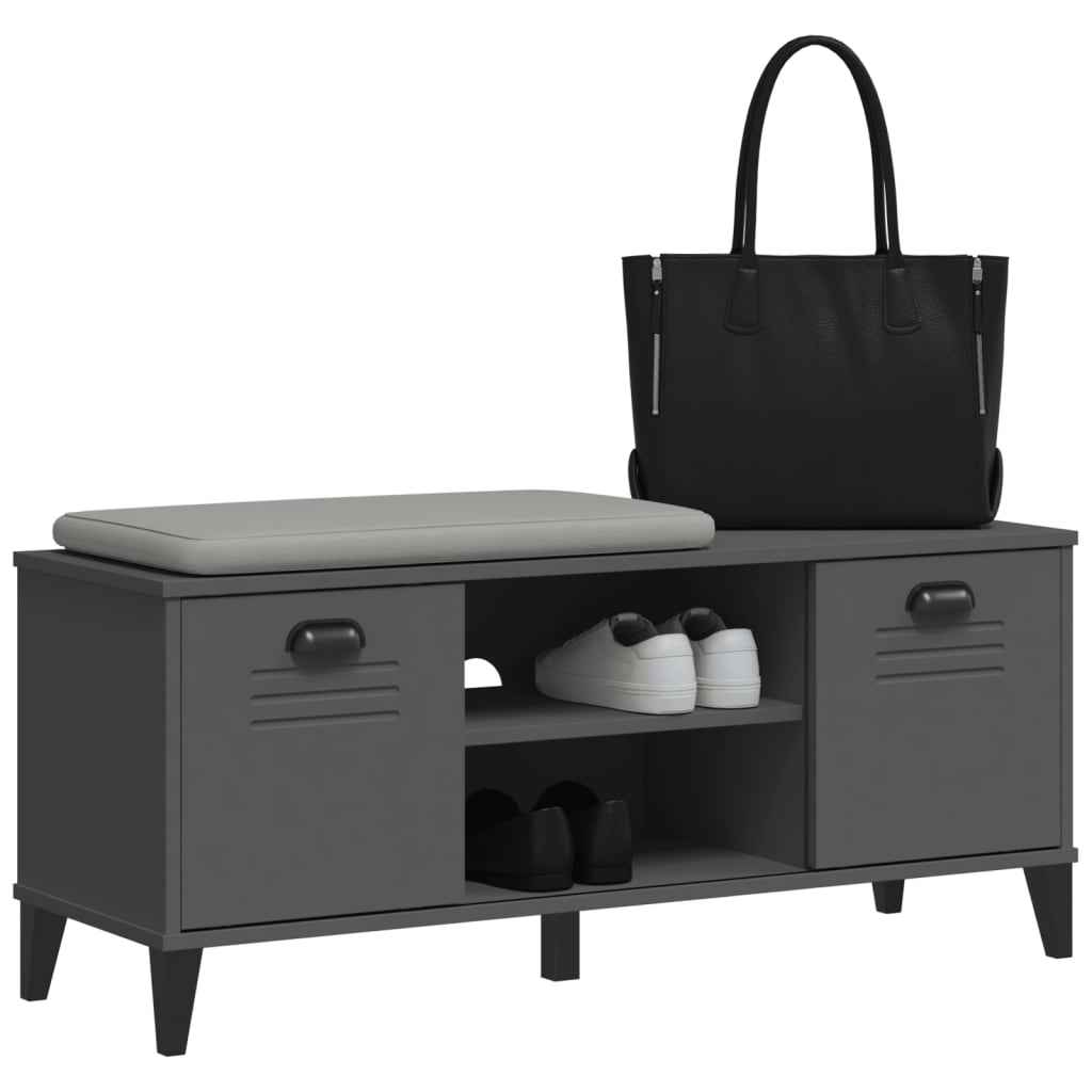 Schuhbank VIKEN Weiß 106x35x45 cm Holzwerkstoff
