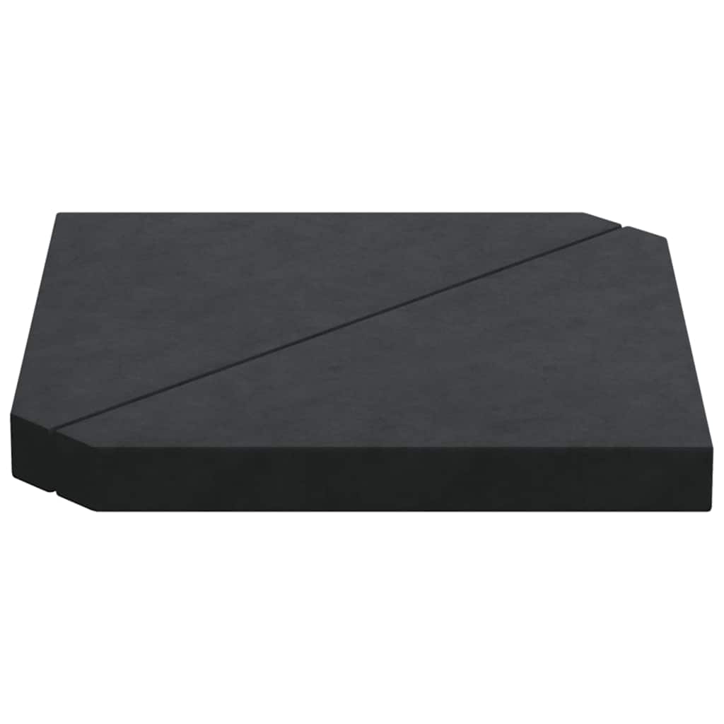 Schirmgewichtsscheiben 2 Stk. Grau Granit Dreieckig 14 kg