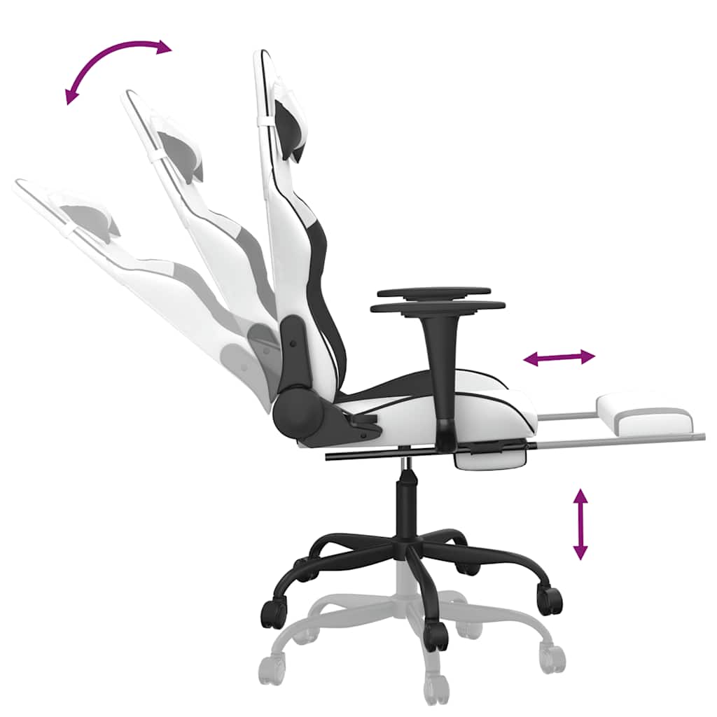 Gaming-Stuhl mit Massagefunktion Schwarz und Rot Kunstleder
