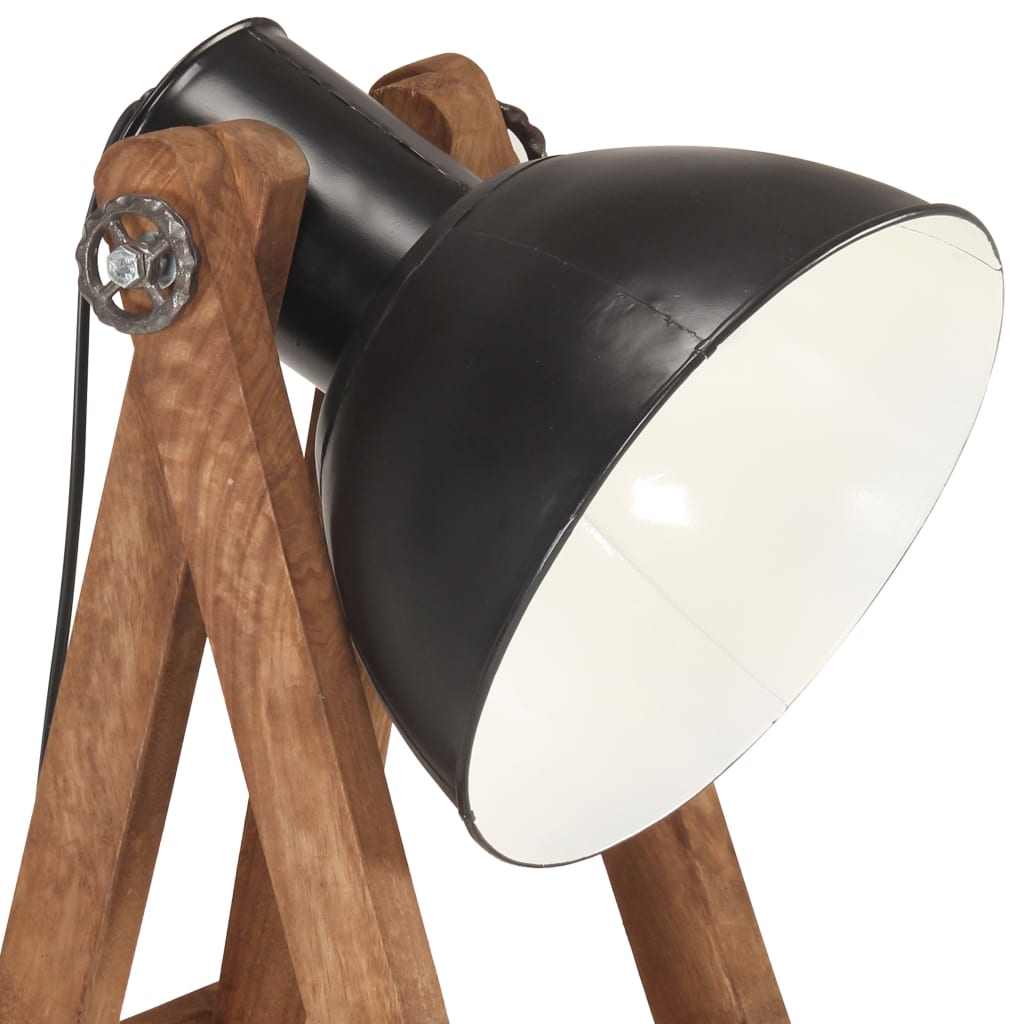 Stehlampe Silbern E27 Mango Massivholz