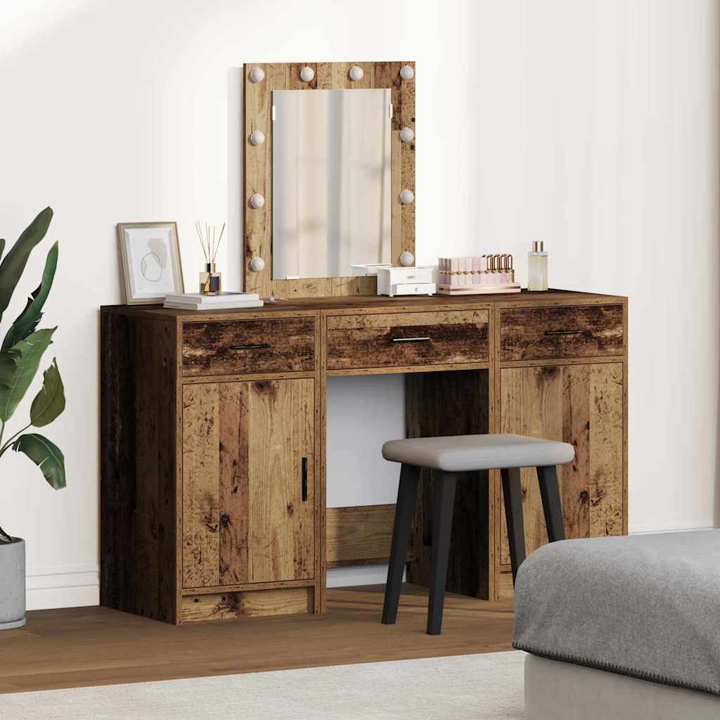 Schminktisch mit Schubladen Weiß 50 x 41 x 135 cm Holzwerkstoff