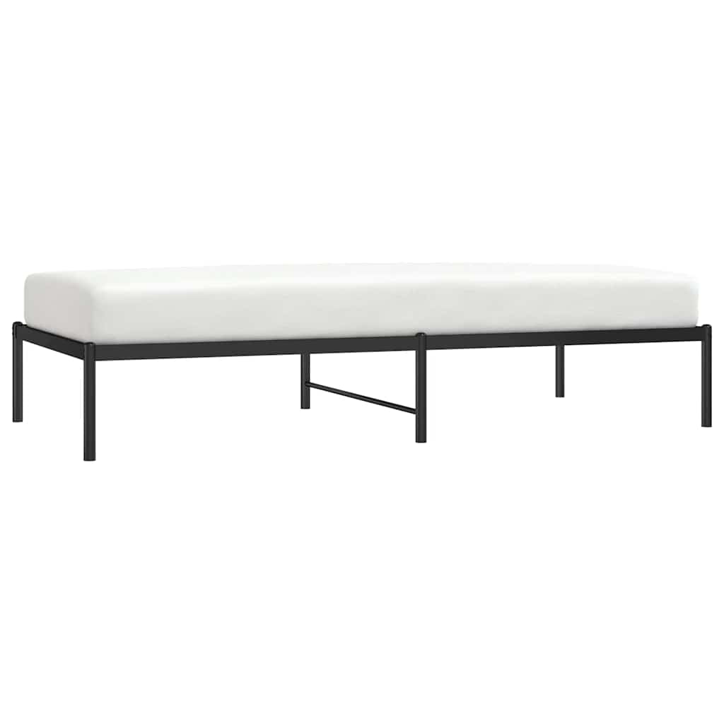 Bettgestell Metall Schwarz 75x190 cm