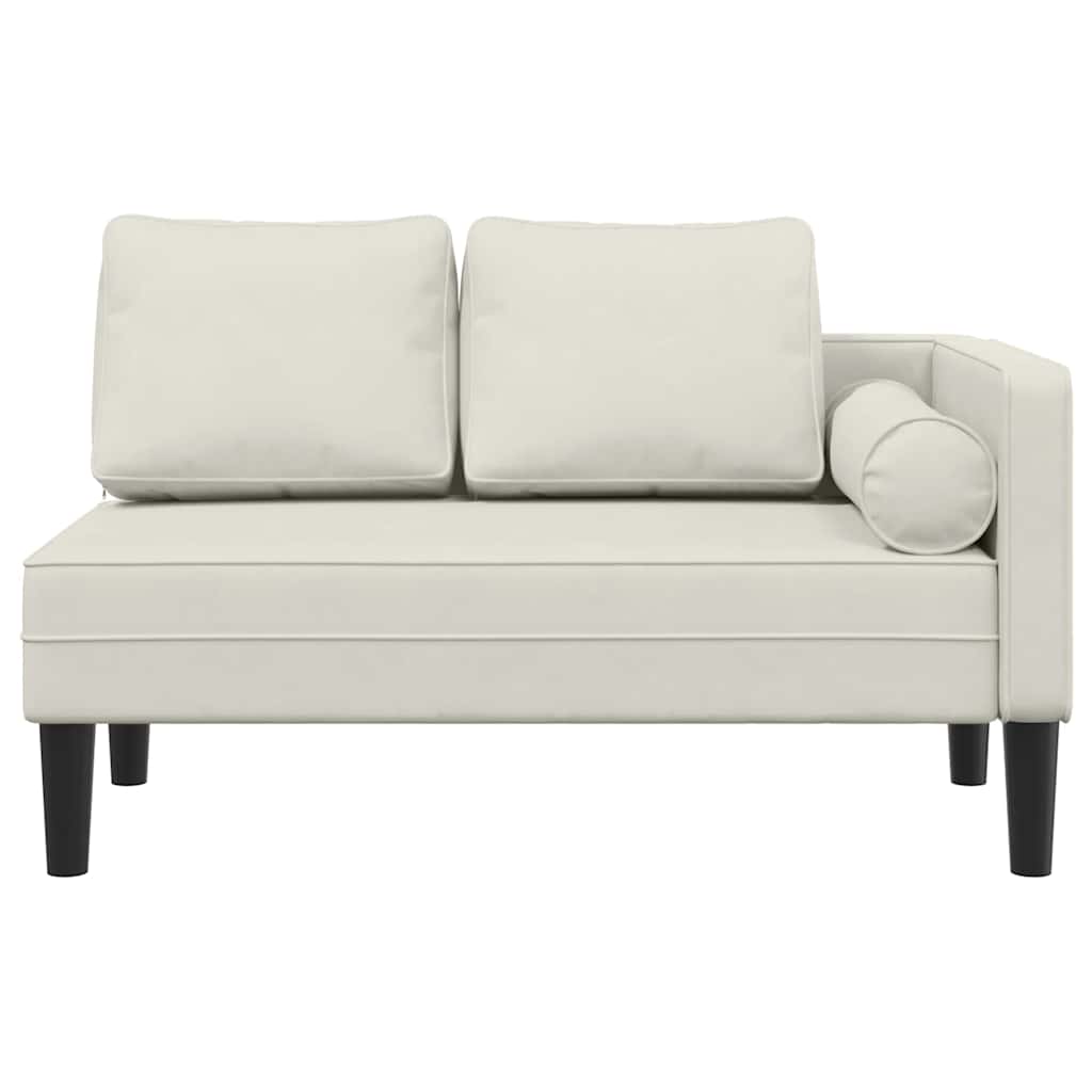 Chaiselongue mit Kissen Blau Samt