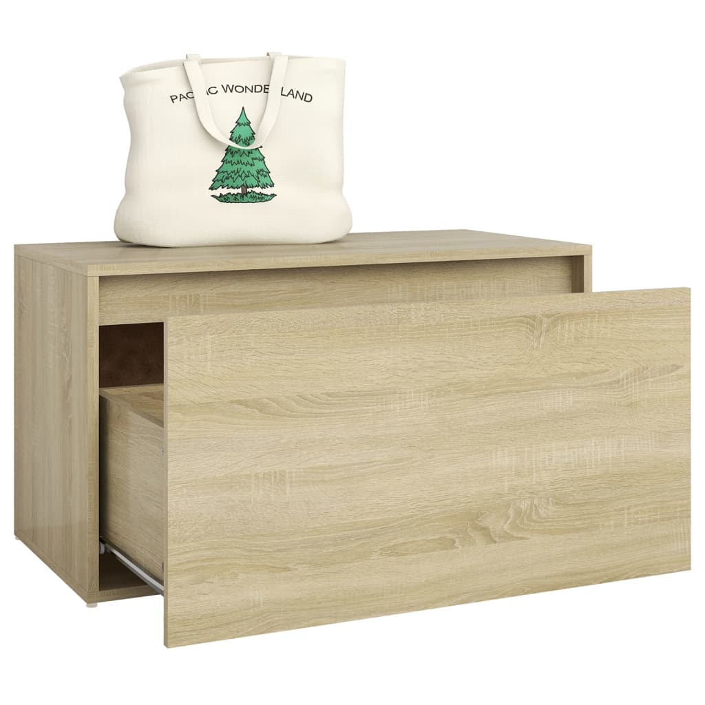 Flurbank 80x40x45 cm Weiß Holzwerkstoff