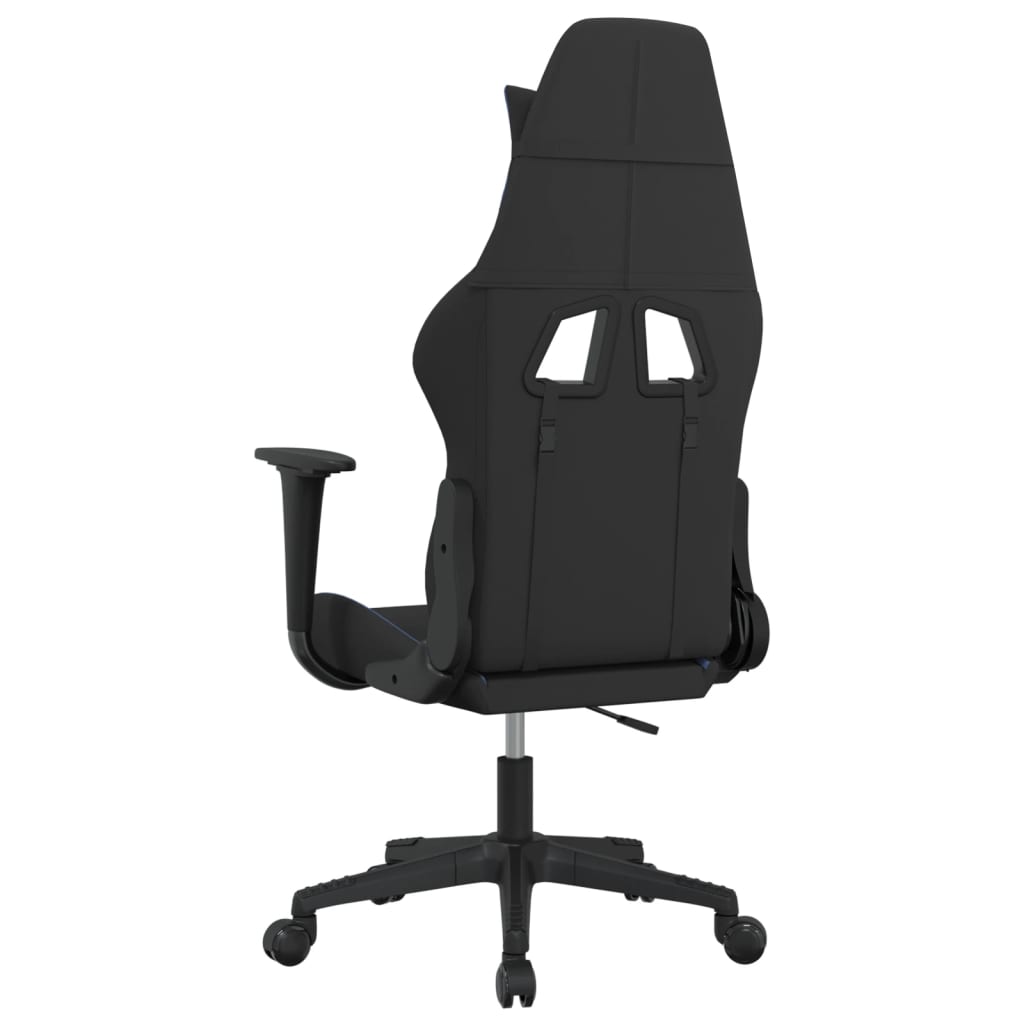 Gaming-Stuhl mit Massagefunktion Schwarz und Creme Stoff