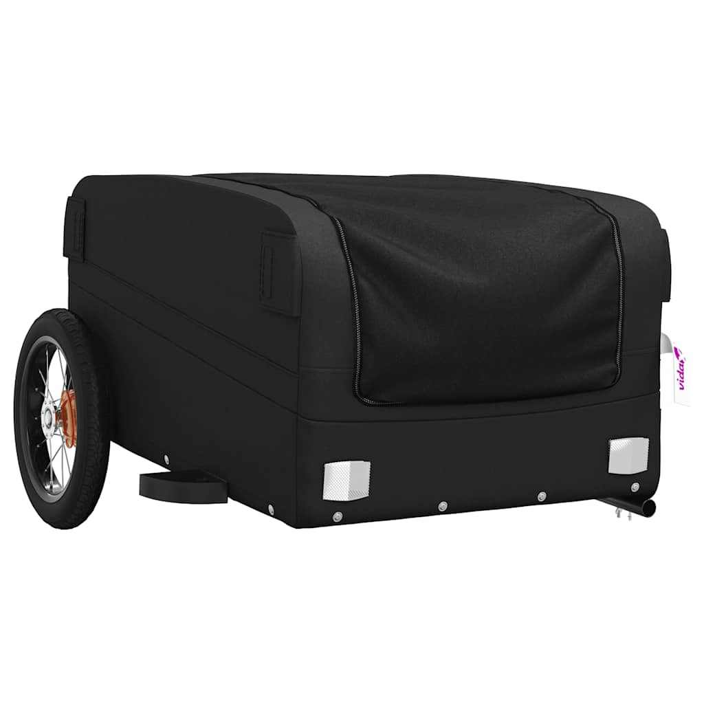 Fahrradanhänger Schwarz und Rot 30 kg Eisen