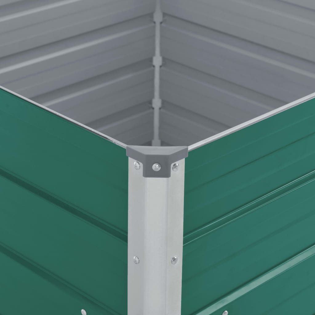 Hochbeet 100 x 100 x 45 cm Verzinkter Stahl Grau