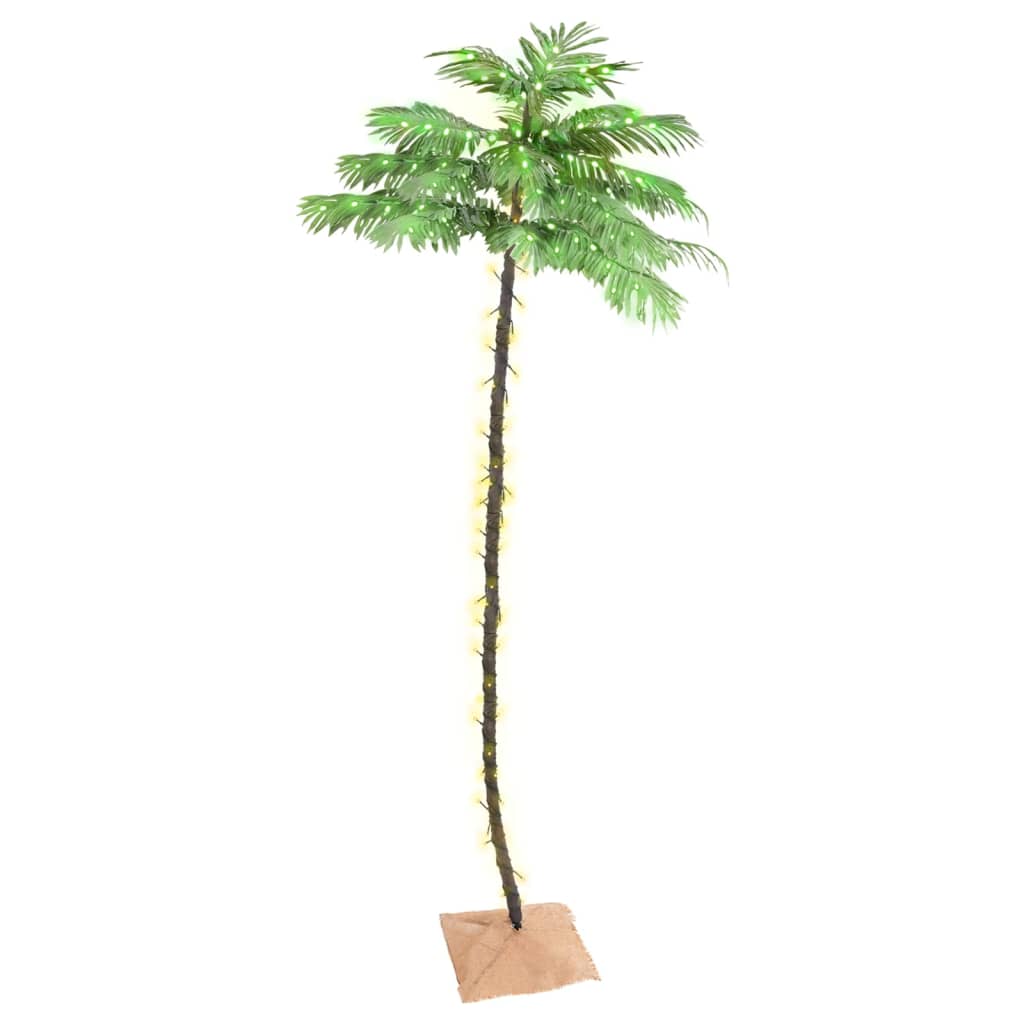Künstliche Palme LED Warmweiß 72 LEDs 120 cm