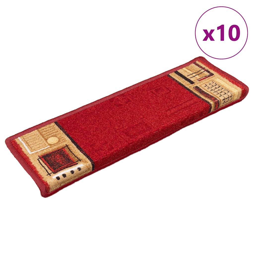 Stufenmatten Selbstklebend 5 Stk. 65x21x4 cm Rot