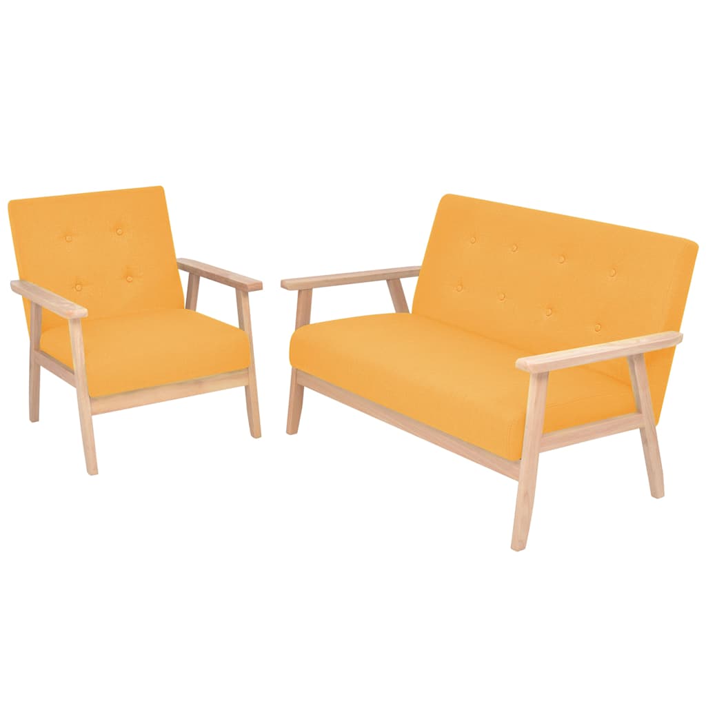 2-Sitzer-Sofa Stoff Hellgrau