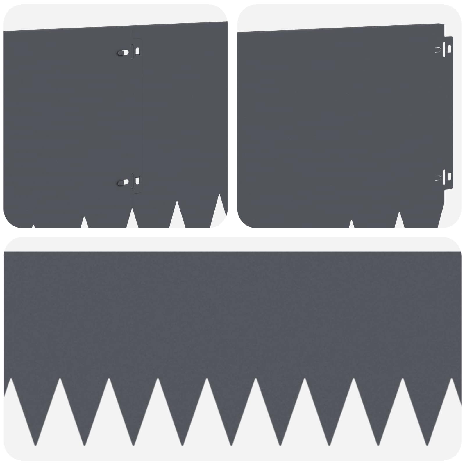 Raseneinfassung 10 pcs 103 x 10 cm Stahl Schwarz
