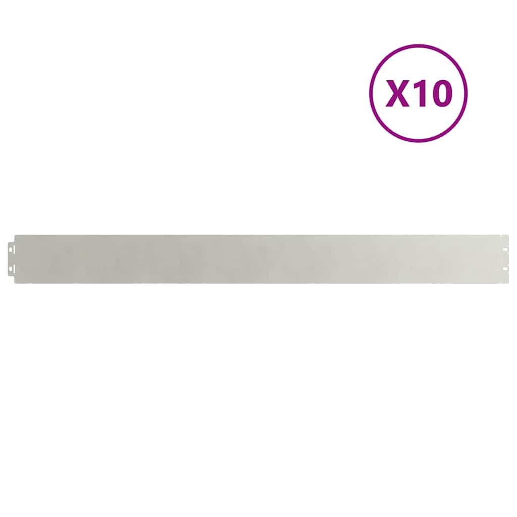 Raseneinfassung 10 pcs 10 x 103 cm Wetterfeststahl Rostig
