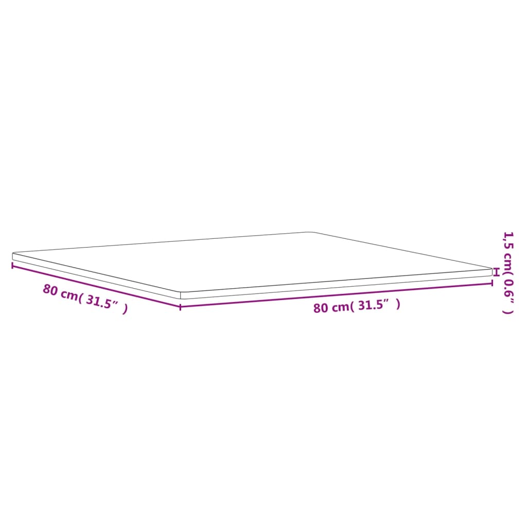 Tischplatte Ø30x1,5 cm Rund Massivholz Buche