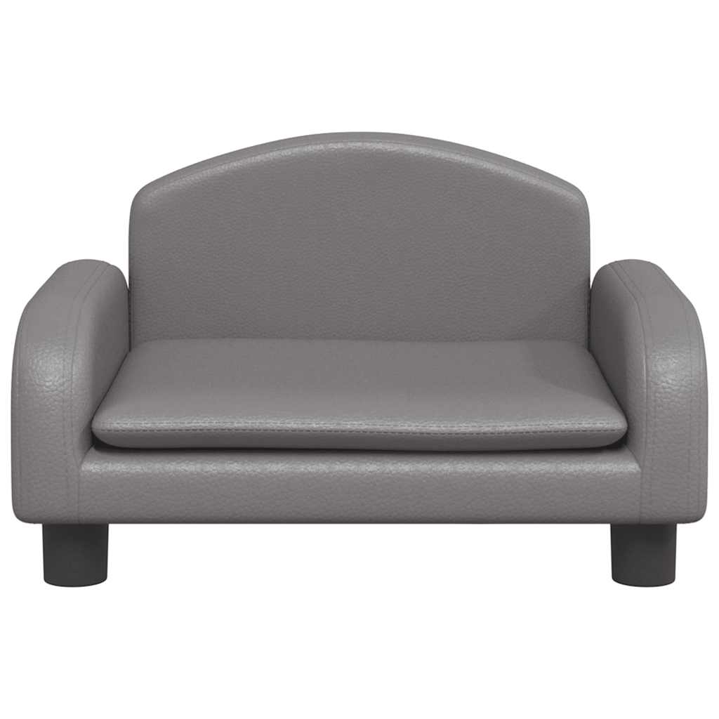 Kindersofa Schwarz 70x45x30 cm Kunstleder