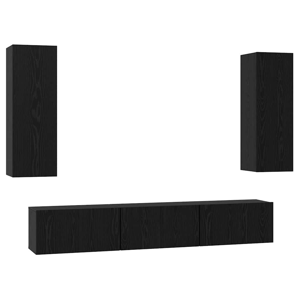 4-tlg. TV-Schrank-Set Weiß Holzwerkstoff